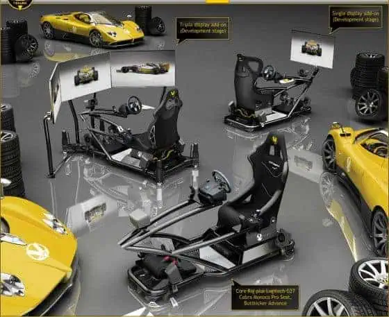 Visaro V-Core and Motion X video game racing simulators