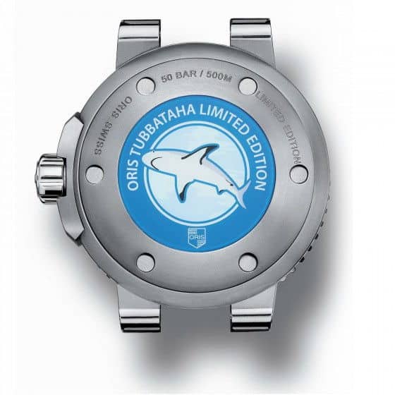 Oris Tubbatah dive watch case-back
