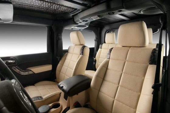 Tuned Jeep Wrangler leather seats