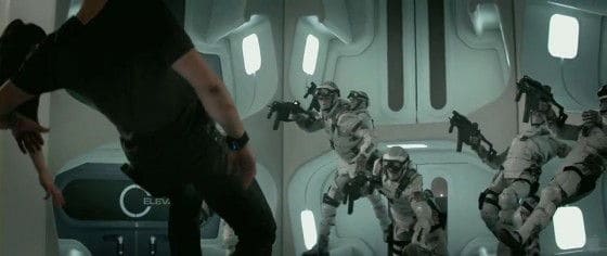 shootout with soldiers in Total Recall