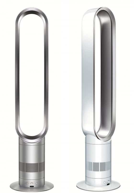 Dyson Air Multiplier white and silver fans