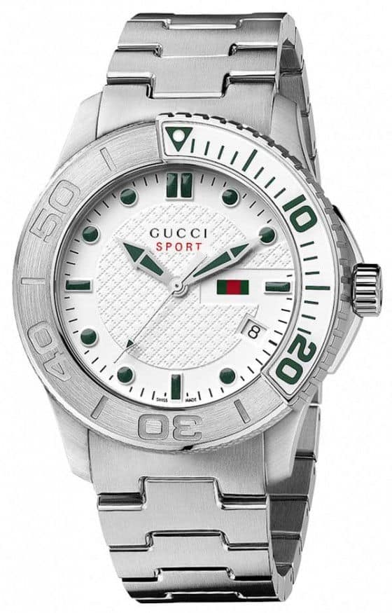Gucci G-Timeless Sport watch white steel with bracelet