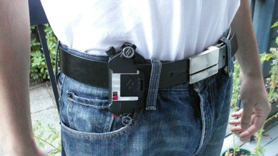 Capture Camera Clip system on belt around waist