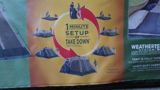 1 minute Coleman Tent