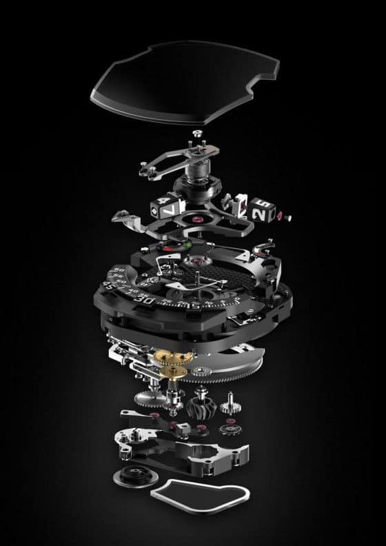 Urwerk UR-210 movement and components