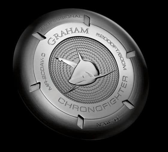 Graham Chronofighter ProDrive Professional watch case back