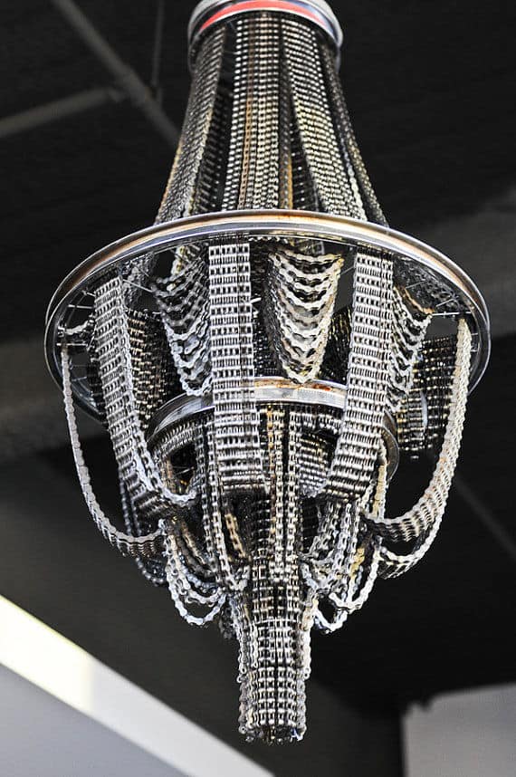 The Bike Chain Chandelier - Decor for Manly...Elegance? 6 bike chain chandelier