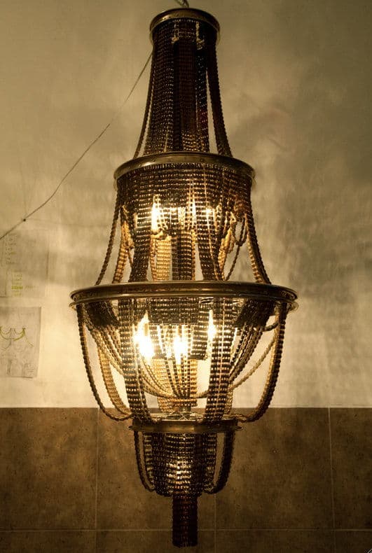 The Bike Chain Chandelier - Decor for Manly...Elegance? 7 bike chain chandelier