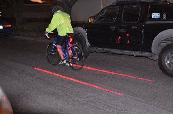 xfire bike lane safety light laser e1349331594834