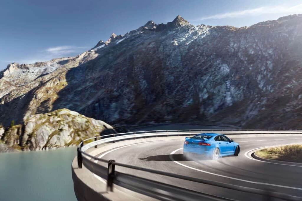 Jaguar XFR-S drifting