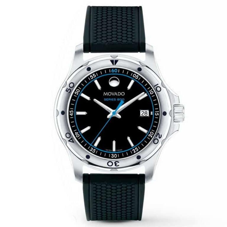 Movado Series 800 dive watch blue 3-hand