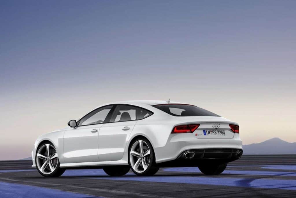 White Audi RS7 Sportback rear