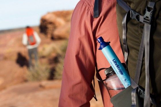 LifeStraw wilter in backpack