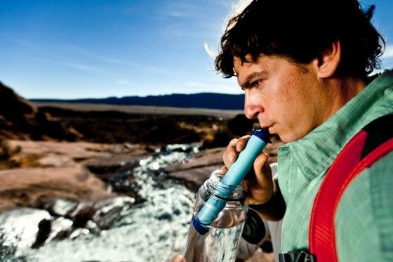 drinking water out of lifestraw filter