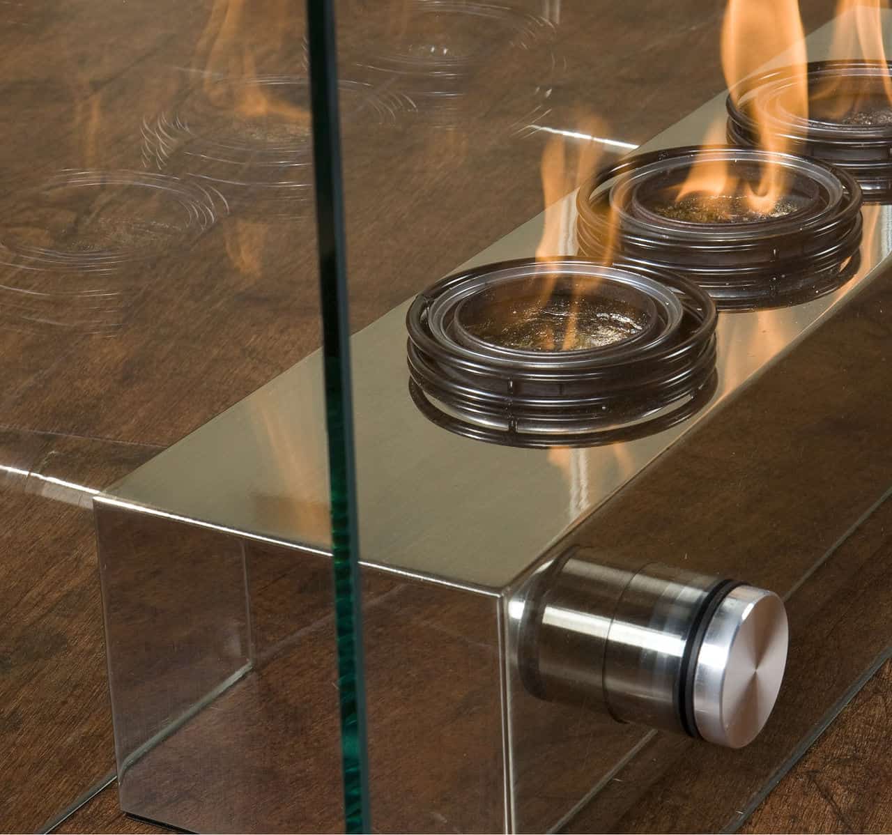 Sleek Looking Portable Indoor/Outdoor Gel Fireplace Unfinished Man