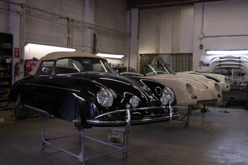 Intermeccanica 356 Roadster being worked on