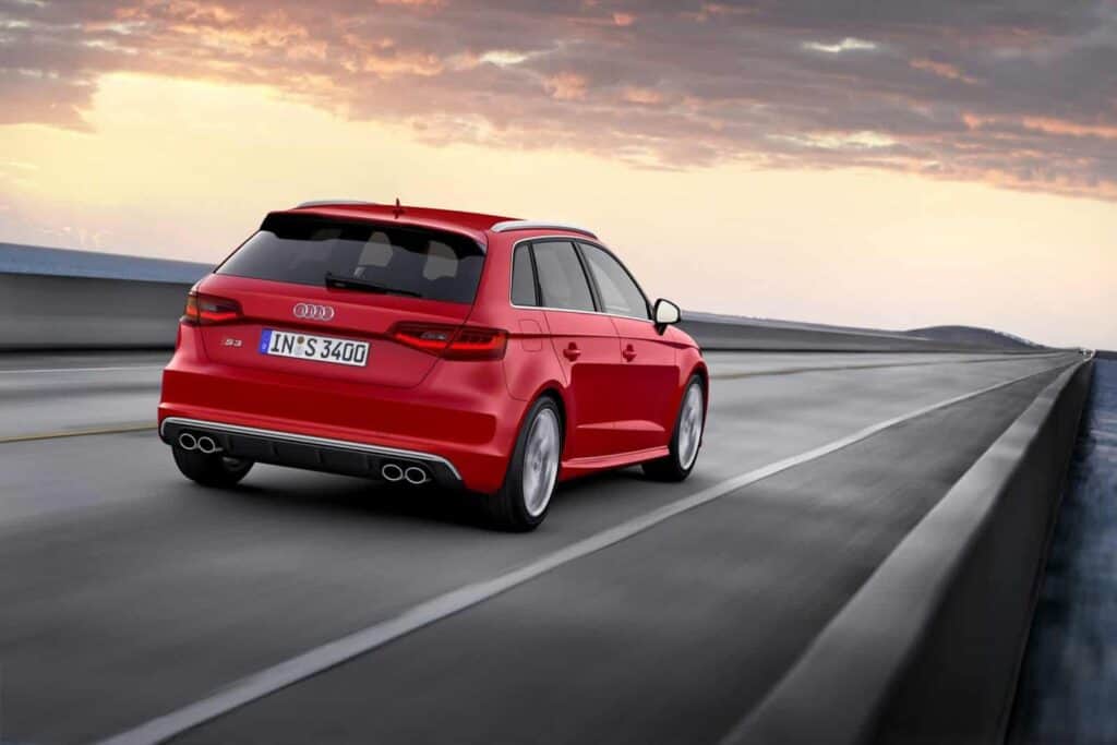 Audi S3 Sportback at sunset