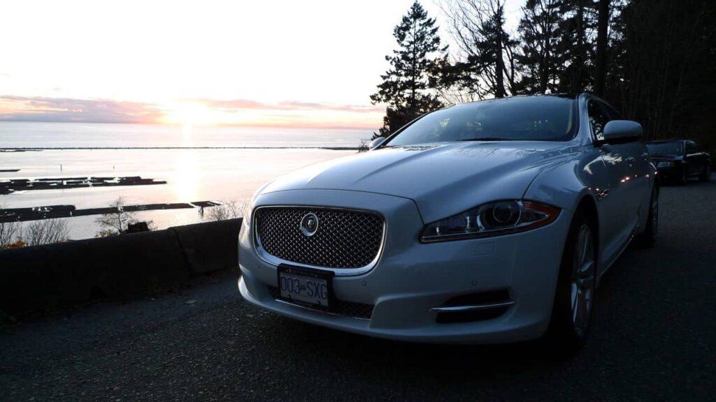 Jaguar XJL at Sunset