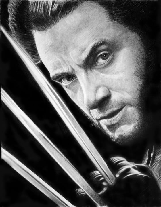 Realistic Pencil Art of Wolverine