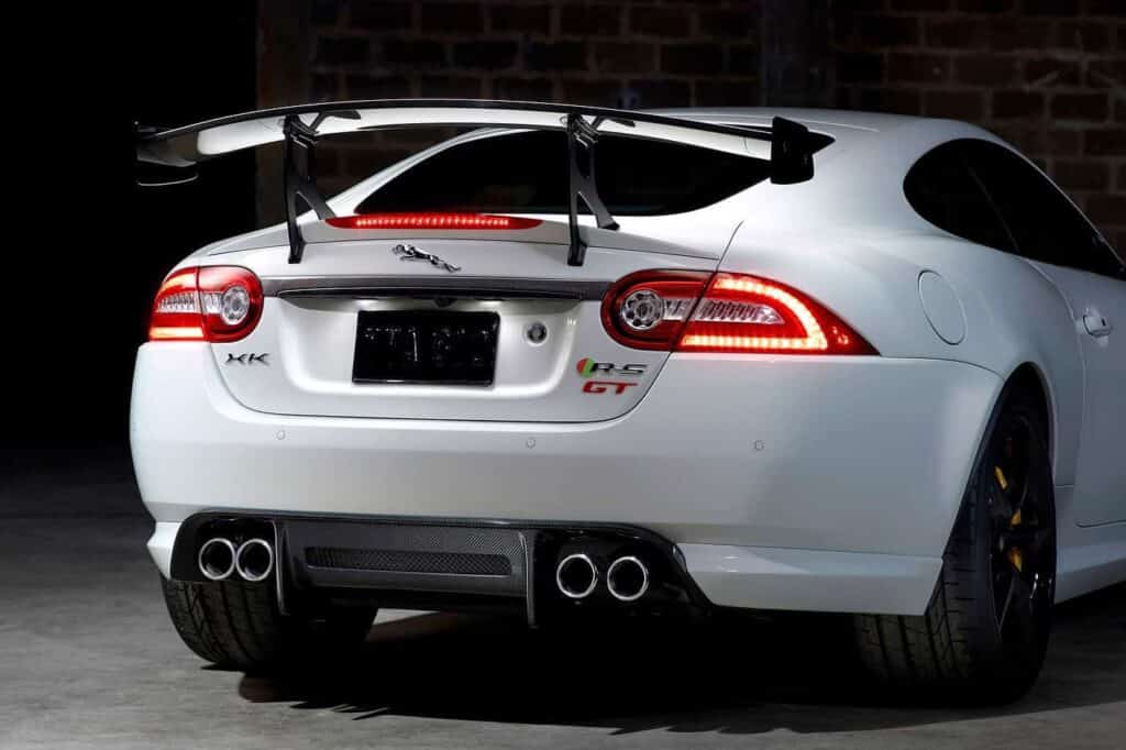 Rear Wing of Jaguar f XKR-S GT
