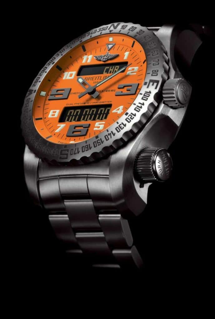 Breitling Emergency II watch orange dial