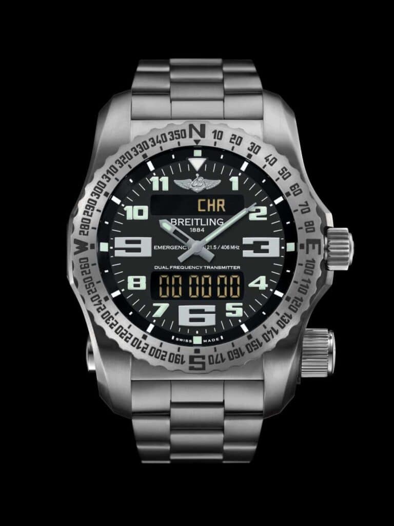 Breitling Emergency II watch black dial