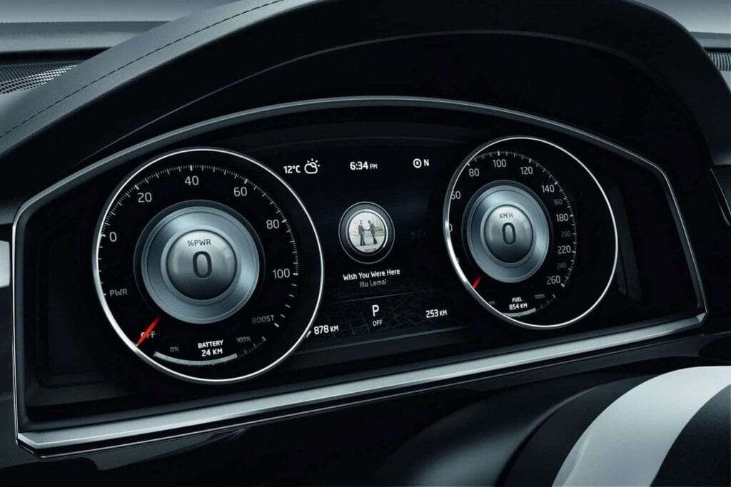 VW CrossBlue Coupe SUV Gauges1