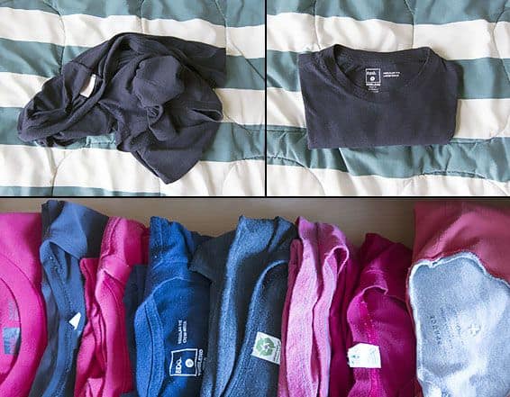 t shirt folding technique