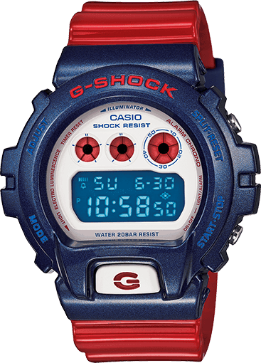 g shock red and white