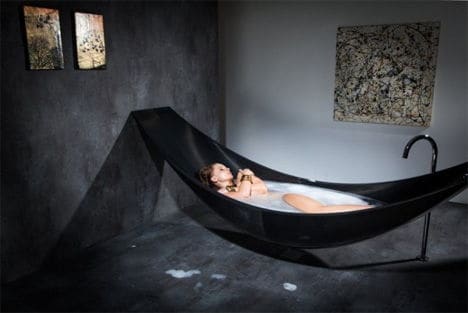 sculptural hammock bathtub