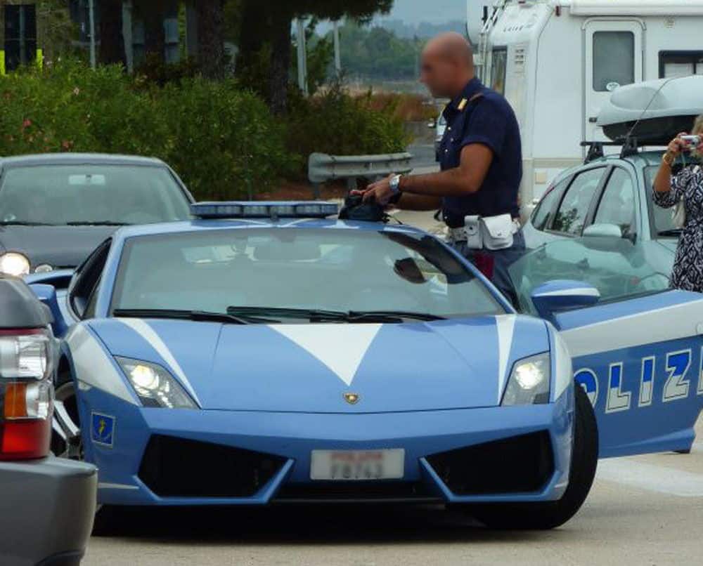 Italia police car Lamborghini Gallardo
