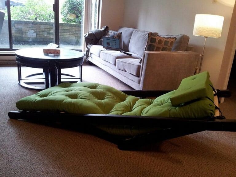 Figo's Chaise Lounge Futon With Wenge Frame