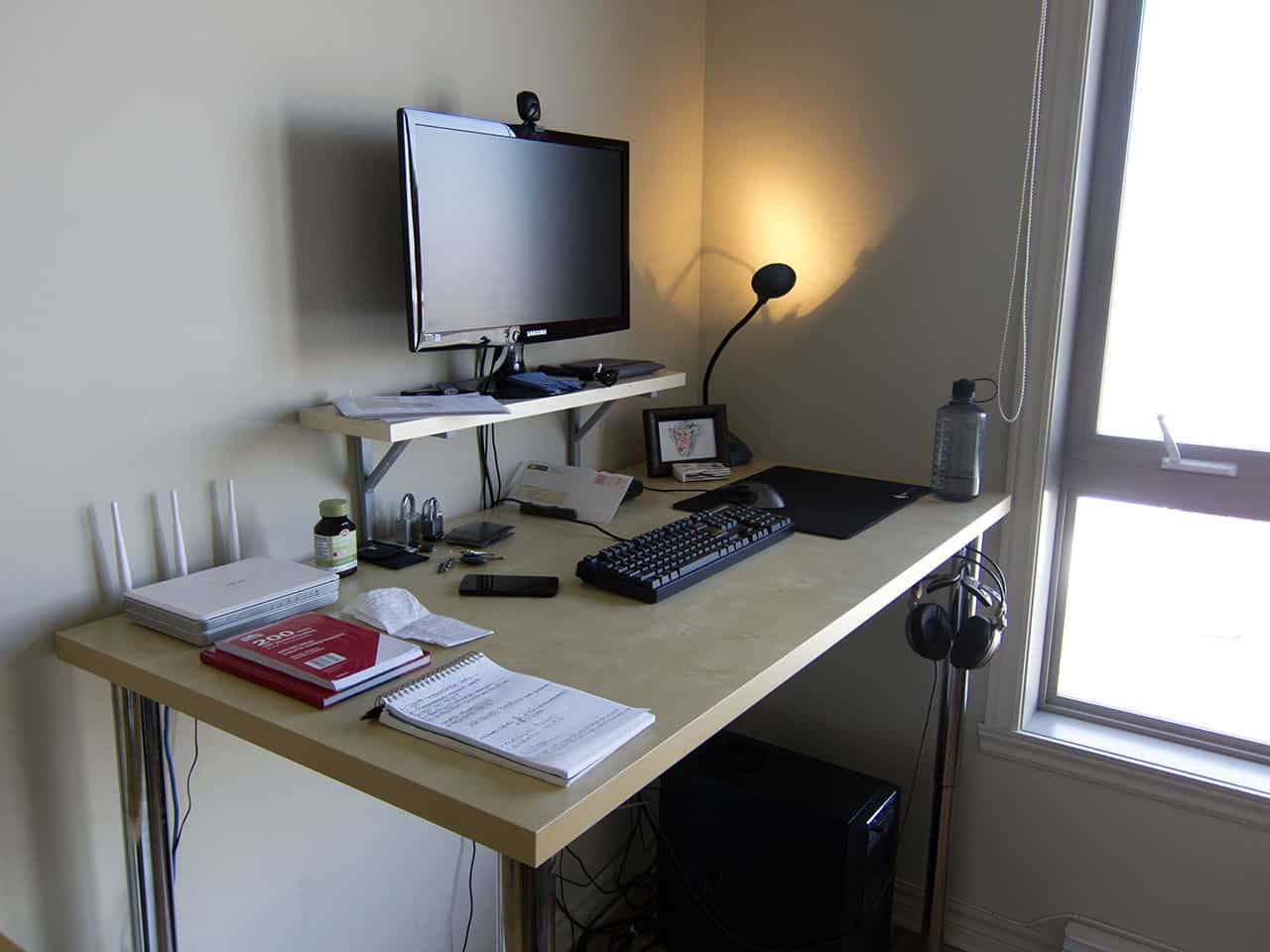 How To Build An Inexpensive Standing Desk Using Ikea Parts