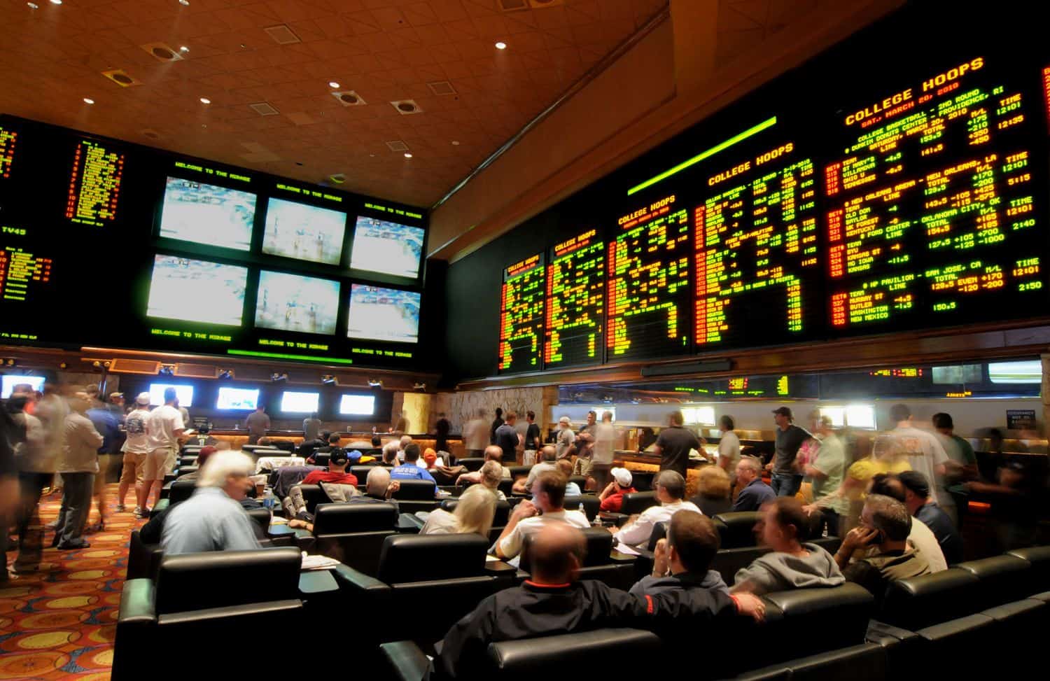 people gathered for sports betting
