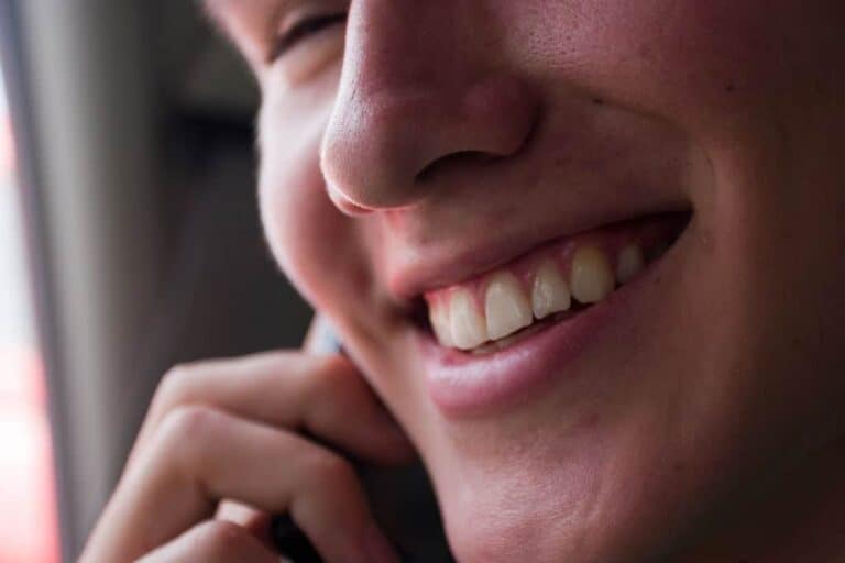 smiling on the phone1