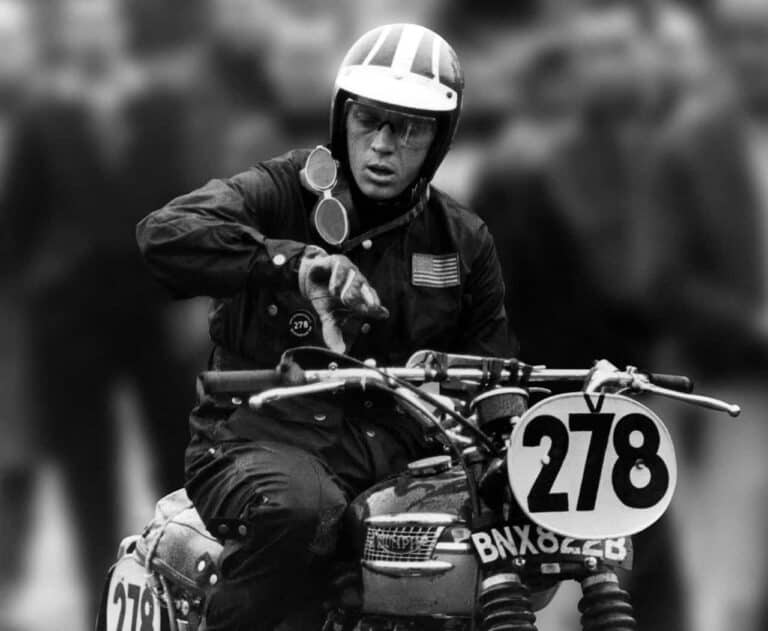 steve mcqueen on bike