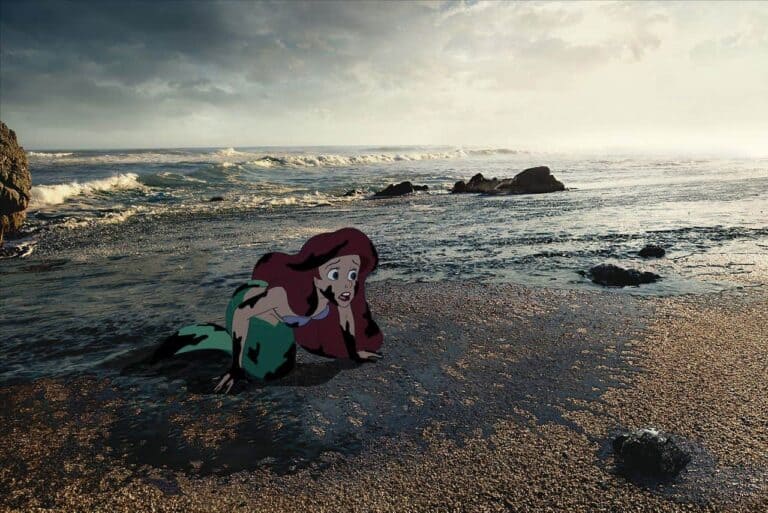 disney ariel in oil spill