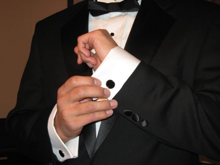 man wearing tuxedo