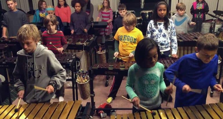 kids playing led zeppelin xylophones
