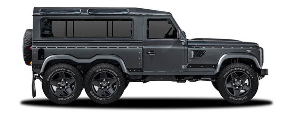 side view land rover defender 6x6