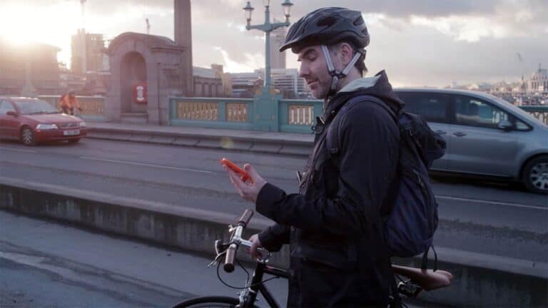 microsoft lumia 640 man on bike