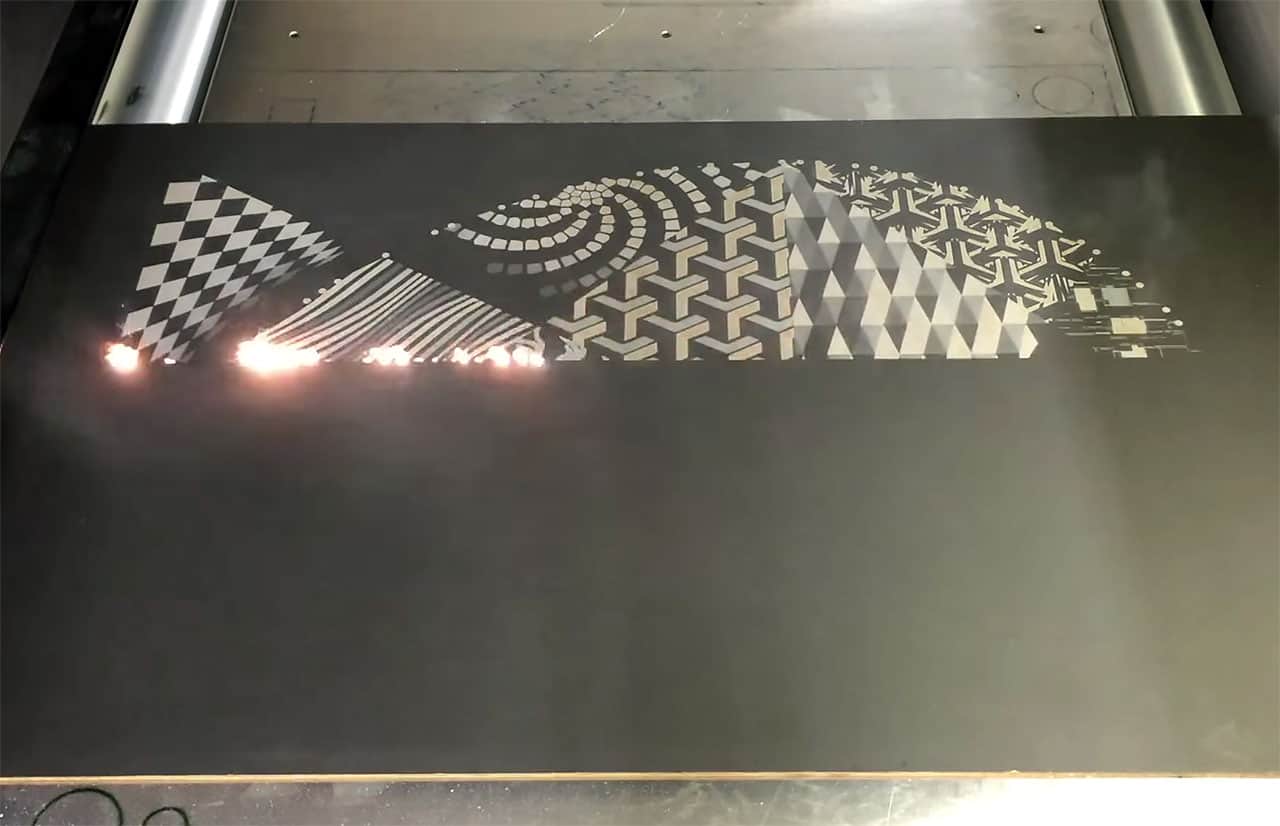 Watch A Laser Etch A Chalkboard To Create Stunning Artwork In The Blink