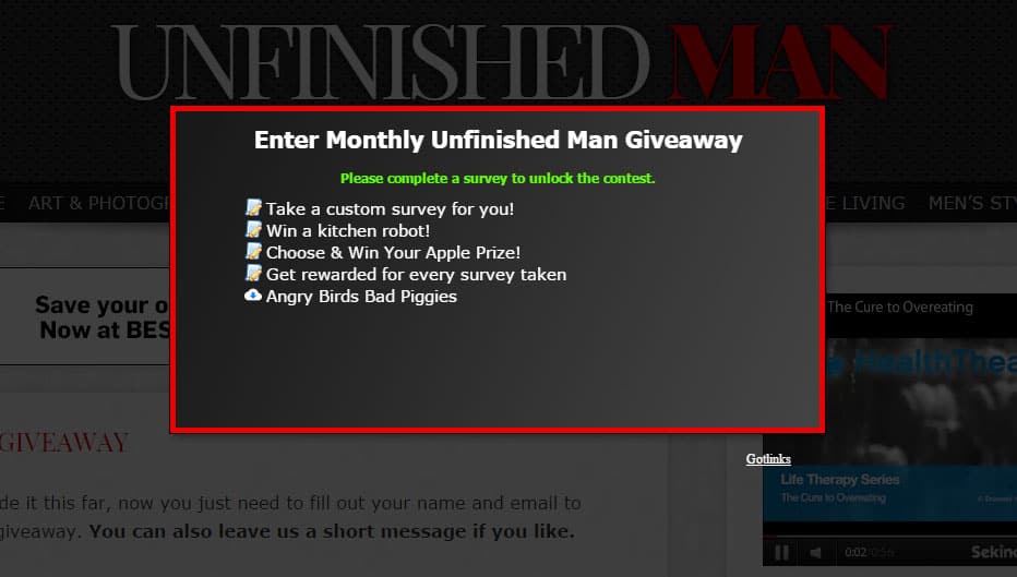 Here's what it looks like to fill out a survey...