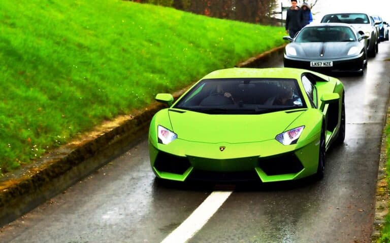 fancy green car