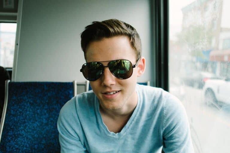 man wearing classy sunglasses