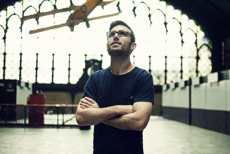 handsome man wearing glasses