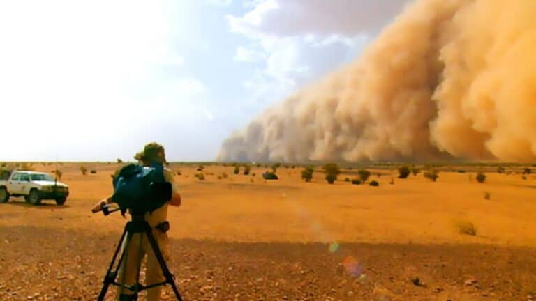 massive dust storm approaching
