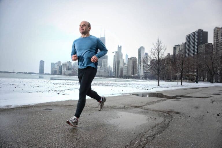 old man running fast
