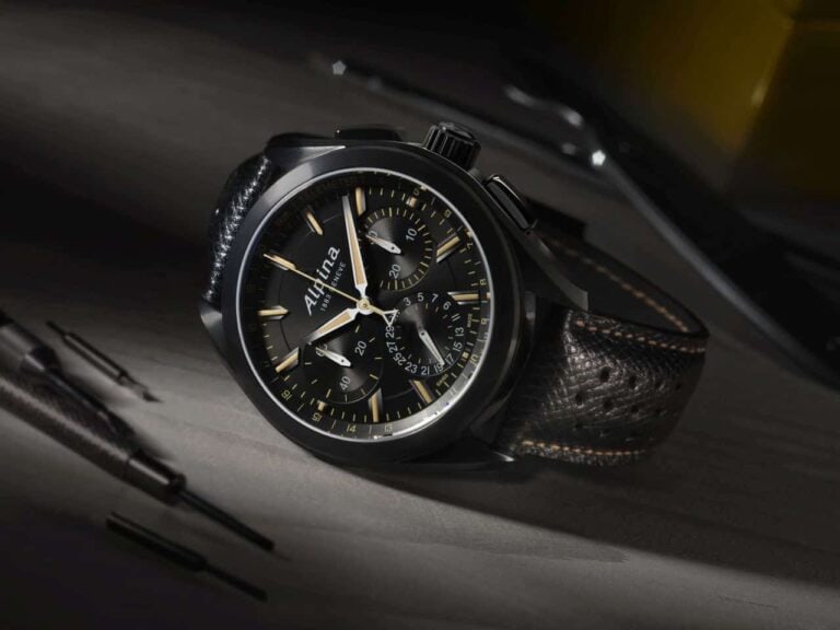 alpiner 4 black flyback manufacture chronograph watch01