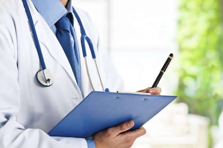 doctor writing things
